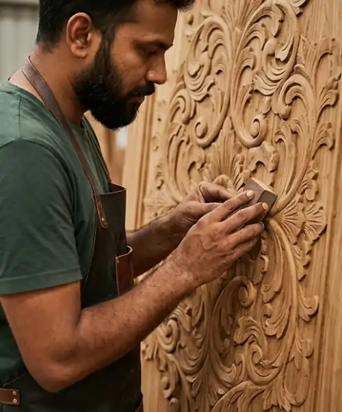 Carving door